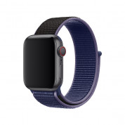 Apple Midnight Blue Sport Loop - оригинална текстилна каишка за Apple Watch 38мм, 40мм (тъмносин) 1
