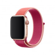 Apple Pomegranate Sport Loop - оригинална текстилна каишка за Apple Watch 38мм, 40мм (розов) 1