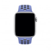Apple Watch Nike Sport Band - оригинална силиконова каишка за Apple Watch 38мм, 40мм (лилав-черен)  2
