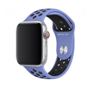 Apple Watch Nike Sport Band - оригинална силиконова каишка за Apple Watch 38мм, 40мм (лилав-черен)  1