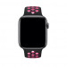 Apple Watch Nike Sport Band - оригинална силиконова каишка за Apple Watch 38мм, 40мм (черен-розов)  3