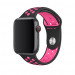 Apple Watch Nike Sport Band - оригинална силиконова каишка за Apple Watch 38мм, 40мм (черен-розов)  2
