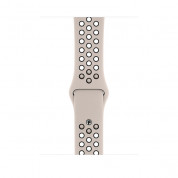 Apple Watch Nike Sport Band - оригинална силиконова каишка за Apple Watch 38мм, 40мм (бежов-черен) 