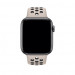 Apple Watch Nike Sport Band - оригинална силиконова каишка за Apple Watch 38мм, 40мм (бежов-черен)  3