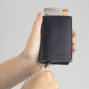 4smarts LAVAVIK Anti-RFID Wallet - кожен портфейл с RFID защита (тъмносин)  2