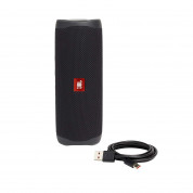 JBL Flip 5 - водоустойчив безжичен bluetooth спийкър и микрофон за мобилни устройства (черен) 3