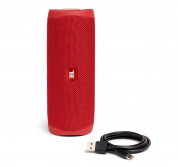 JBL Flip 5 - водоустойчив безжичен bluetooth спийкър и микрофон за мобилни устройства (червен) 4