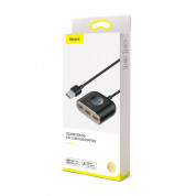 Baseus USB-A Square Round Hub Adapter (CAHUB-AY01) - 4-портов USB хъб за компютри и лаптопи (100 см) (черен) 6