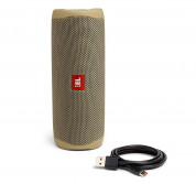 JBL Flip 5 - водоустойчив безжичен bluetooth спийкър и микрофон за мобилни устройства (златист) 4