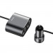 Baseus One to Two Car Charger - зарядно за кола с два USB изхода и удължител с два допълнителни извода за запалка (черен) 2