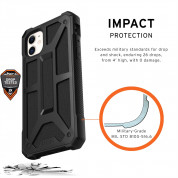 Urban Armor Gear Monarch Case - удароустойчив хибриден кейс за iPhone 11 (черен) 6