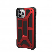 Urban Armor Gear Monarch Case - удароустойчив хибриден кейс за iPhone 11 Pro (червен) 1
