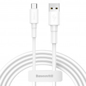 Baseus Mini USB-C Cable - USB-C кабел за устройства с USB-C порт (100 см) (бял)