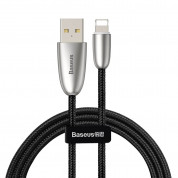 Baseus Torch Lightning USB Cable - Lightning USB кабел за Apple устройства с Lightning порт (100 см) (черен)