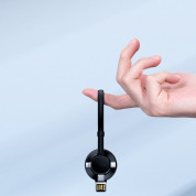 Baseus Star Ring 4-in1 USB Cable - универсален USB кабел с възможност за зареждане на Apple Watch, Lightning, microUSB и USB-C конектори (черен) 6