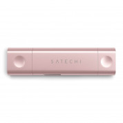 Satechi USB-C Card Reader USB 3.0 - четец за microSD и SD карти памет за мобилни устройства (розово злато) 1