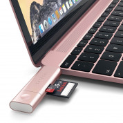 Satechi USB-C Card Reader USB 3.0 - четец за microSD и SD карти памет за мобилни устройства (розово злато) 5