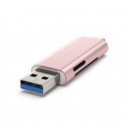 Satechi USB-C Card Reader USB 3.0 - четец за microSD и SD карти памет за мобилни устройства (розово злато) 2