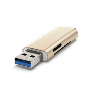 Satechi USB-C Card Reader USB 3.0 - четец за microSD и SD карти памет за мобилни устройства (златист) 1