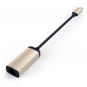 Satechi Aluminum USB-C to Ethernet Adapter - адаптер за свързване от USB-C към Ethernet (златист) 3