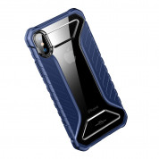Baseus Michelin Case - удароустойчив хибриден кейс за iPhone XS Max (син) 2