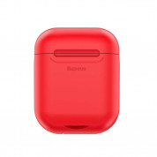 Baseus Airpods Silicone Wireless Charging Case - силиконов калъф с възможност за безжично зареждане за Apple Airpods & Apple Airpods 2 (червен) 1