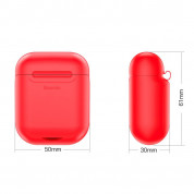 Baseus Airpods Silicone Wireless Charging Case - силиконов калъф с възможност за безжично зареждане за Apple Airpods & Apple Airpods 2 (червен) 5