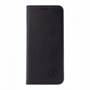 JT Berlin BookCase Tegel Case - хоризонтален кожен (естествена кожа) калъф тип портфейл за iPhone 11 Pro Max (черен)