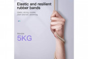 Baseus Multi Purpose Elastic Clothesline - здраво еластично въже с различни възможности за използване (черен) 5
