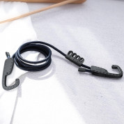 Baseus Multi Purpose Elastic Clothesline - здраво еластично въже с различни възможности за използване (черен) 6