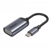 Baseus Enjoyment USB-C to VGA Adapter - USB-C адаптер за свързване от USB-C към VGA (тъмносив)