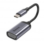 Baseus Enjoyment USB-C to VGA Adapter - USB-C адаптер за свързване от USB-C към VGA (тъмносив) 2