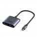 Baseus Enjoyment USB-C to Dual HDMI Adapter - USB-C адаптер за свързване от USB-C към два HDMI порта (тъмносив) 1