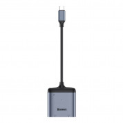Baseus Enjoyment USB-C to Dual HDMI Adapter - USB-C адаптер за свързване от USB-C към два HDMI порта (тъмносив) 2