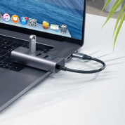 Baseus Enjoyment USB-C Hub CAHUB-M0G - USB-C хъб с три USB порта и RJ-45 Gigabit Ethernet порт за мобилни устройства с USB-C (тъмносив) 7