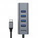 Baseus Enjoyment USB-C Hub CAHUB-N0G - USB-C хъб с четири USB порта и HDMI порт за мобилни устройства с USB-C (тъмносив) 2