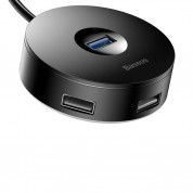 Baseus USB-A 3.0 Round Box Hub Adapter (100 cm) (black) 2