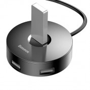 Baseus USB-A 3.0 Round Box Hub Adapter (100 cm) (black) 1
