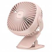 Baseus Box Clamping Fan - настолен вентилатор с щипка за закачане върху бюро или плоскости (розов)