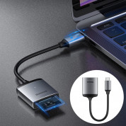 Baseus Enjoyment USB-C to SD, microSD Adapter - USB-C адаптер за свързване от USB-C към SD, microSD четец за карти (тъмносив) 5