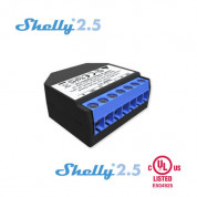Shelly 2.5 Wi-Fi Dual Switch/Roller Shutter - Wi-Fi ключ за безжично управление, измерващ енергията 