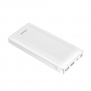 Baseus Mini JA Power Bank (PPJAN-C02) - външна батерия 30000 mAh с 2 x USB и USB-C изходи за зареждане на смартфони и таблети (бял)