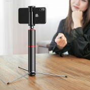 Baseus Fully Folding Bluetooth Tripod Selfie Stick - разтегаем безжичен селфи стик и трипод за мобилни телефони (черен-червен) 9