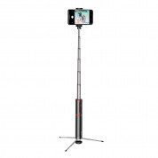 Baseus Fully Folding Bluetooth Tripod Selfie Stick - разтегаем безжичен селфи стик и трипод за мобилни телефони (черен-червен) 1