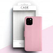 Case FortyFour No.11 Case - кожен калъф с поставка за iPhone 11 Pro (розов) 4