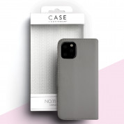 Case FortyFour No.11 Case - кожен калъф с поставка за iPhone 11 Pro Max (сив) 4