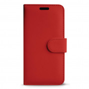 Case FortyFour No.11 Case - кожен калъф с поставка за iPhone 11 Pro Max (червен)