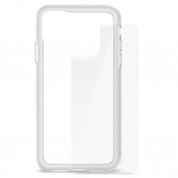 Artwizz Bumper + Second Back - силиконов (TPU) бъмпер и стъклено защитно покритие за гърба за iPhone 11 (бял-прозрачен) 2