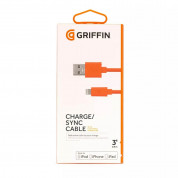 Griffin Lightning to USB Cable - USB кабел за iPhone, iPad, iPod и устросйтва с Lightning порт (90 см) (червен) 1