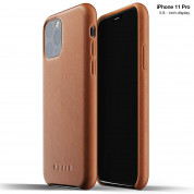 Mujjo Full Leather Case - кожен (естествена кожа) кейс за iPhone 11 Pro (кафяв)